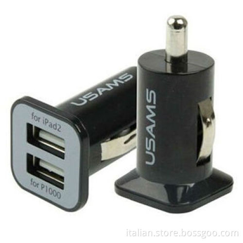 5V, 2.1A double USB ports mini car charger